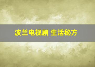 波兰电视剧 生活秘方